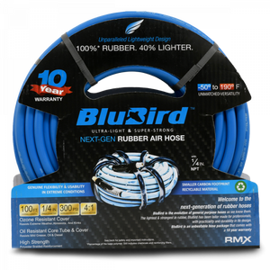 BluBird Rubber Air Hose Assembly 1/4" x 100' BB14100-1