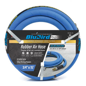 Blubird 3/4" X 15 Rubber Air Hose BBPRO3415