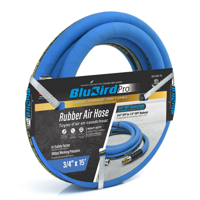Blubird 3/4" X 15 Rubber Air Hose BBPRO3415