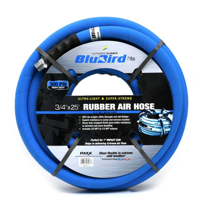BluBird Pro Rubber Air Hose Assembly 3/4" x 25' BBPRO3425