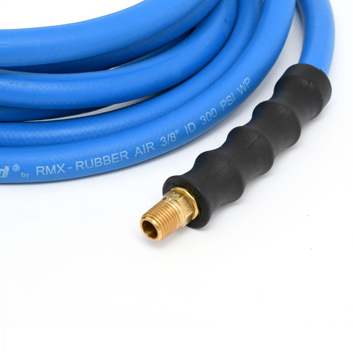 BluBird Rubber Air Hose Assembly 3/8" X 15' - 3/8" Male-NPT, 300 PSI, EPDM, 2 Pack BB3815-2pk