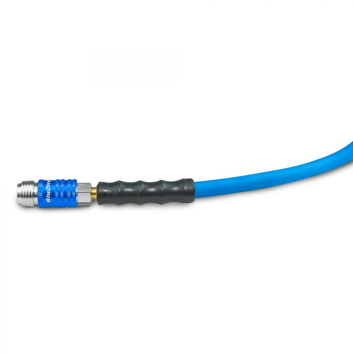 BluBird Rubber Air Hose 3/8" X 50'- 3/8" Male-NPT, 300 PSI, EPDM with Universal 5 in 1 Coupler BB3850-5CP