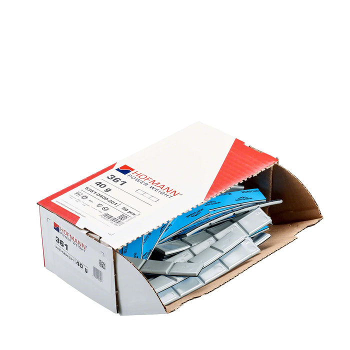 MT-RSR Adhesive Wheel Weight - HPW Type 361 - 40g - Box of 50 WW-WG-361-40