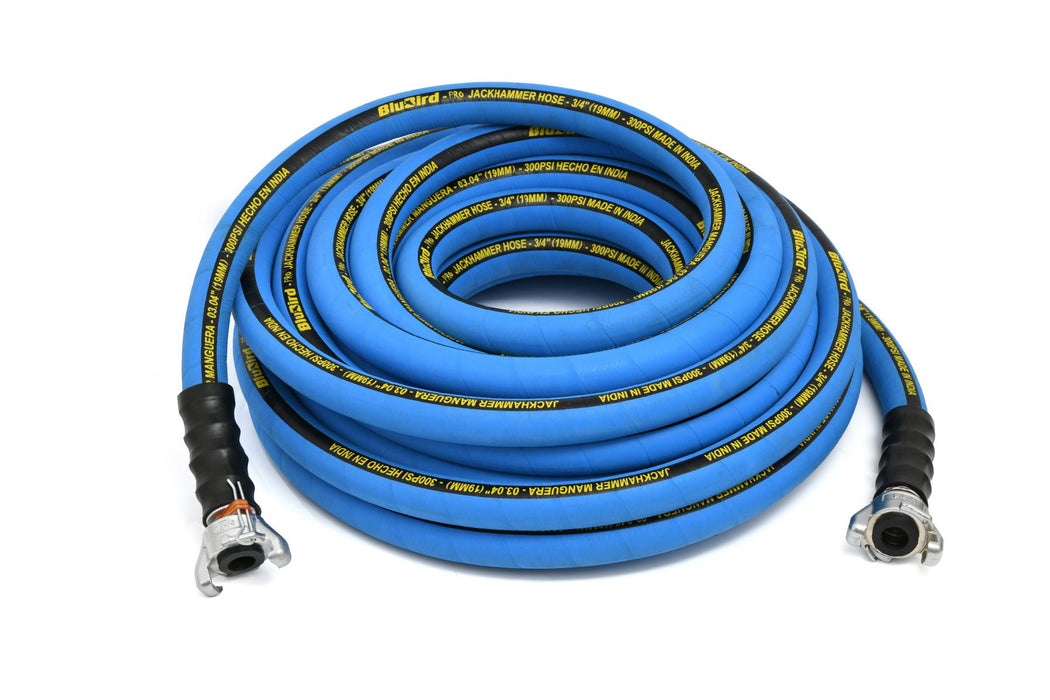 BluBird Pro Rubber Jack Hammer Air Hose Assembly 3/4" x 100' BBPROJH34100