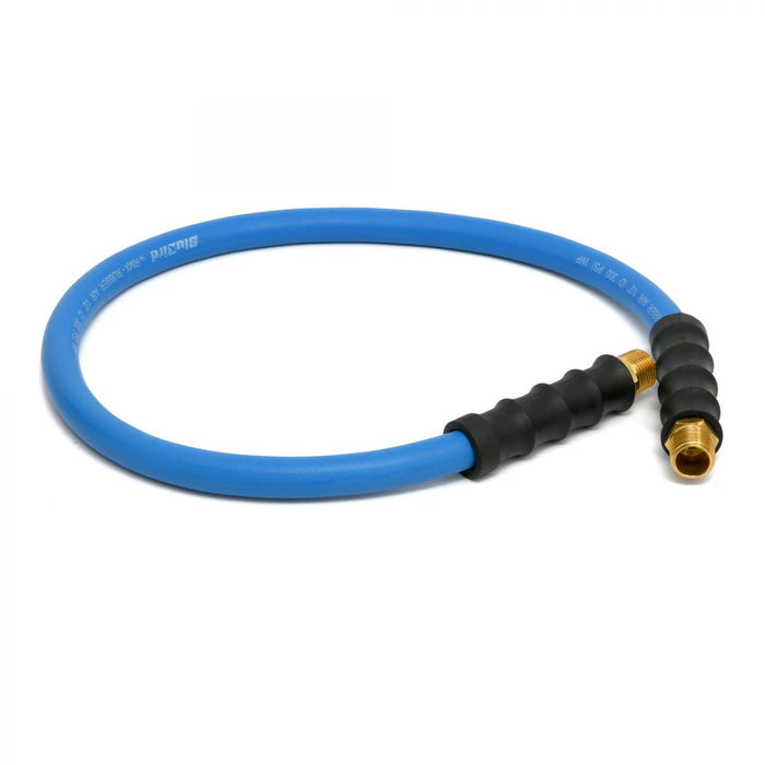 BluBird Rubber Air Hose Lead In 1/2" X 3'- 1/2" Male-NPT, 300 PSI, EPDM, 2 Pack BBLD1203-2pk