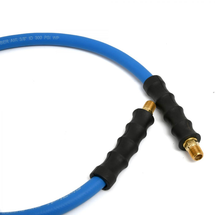 BluBird Rubber Air Hose Lead In 1/2" X 3'- 1/2" Male-NPT, 300 PSI, EPDM, 2 Pack BBLD1203-2pk