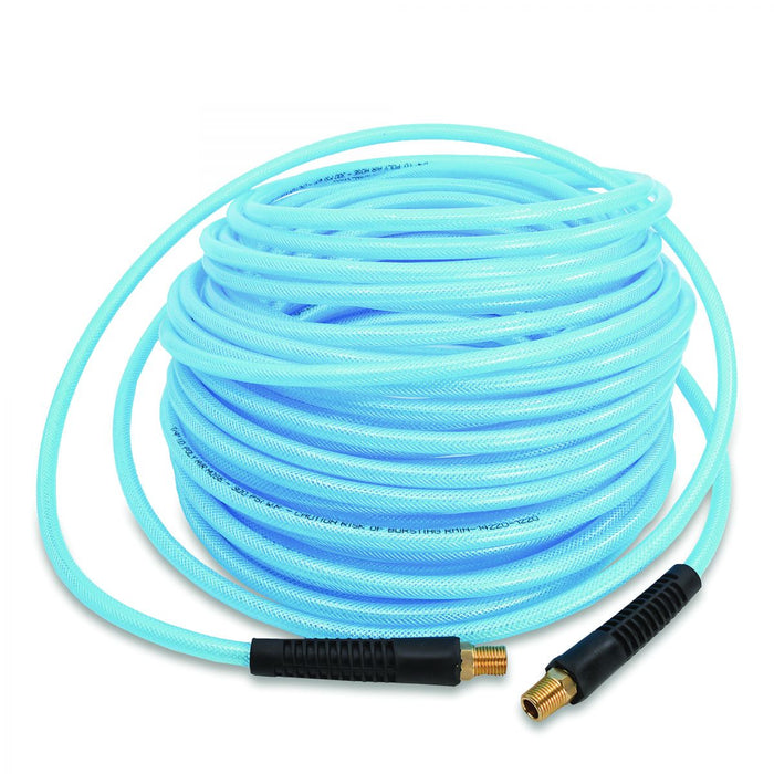 BluBird Poly Air Hose Assembly 3/8" X 100' with Fast FiX Field Repairable Fitting and Quick Connect Coupler BBPU38100