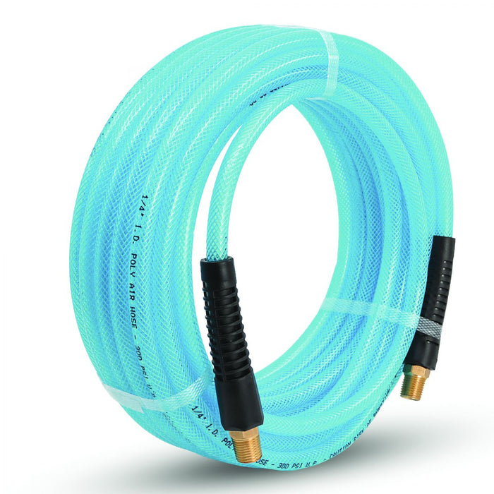 BluBird Poly Air Hose Assembly 3/8" X 50' with Fast FiX Field Repairable Fitting and Quick Connect Coupler BBPU3850