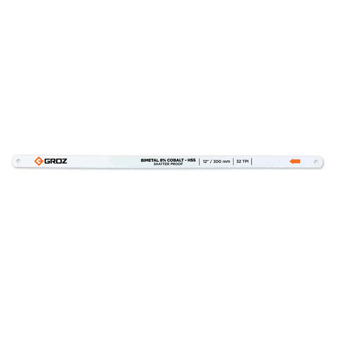 Groz Bi-Metal Hacksaw Blade, with Cobalt, 12" / 300 mm long 30480