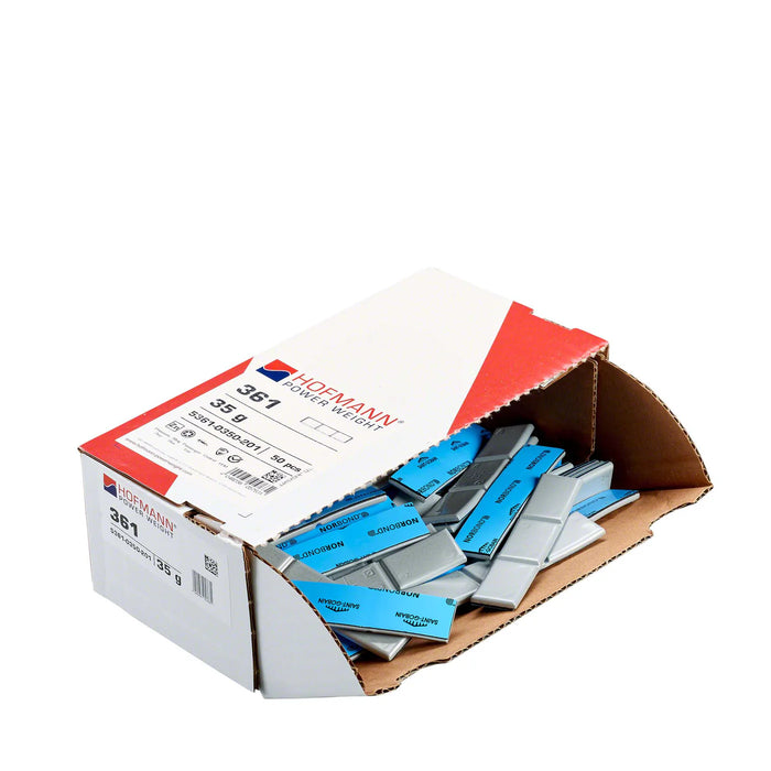 MT-RSR Adhesive Wheel Weight - HPW Type 361 - 35g - Box of 50 WW-WG-361-35