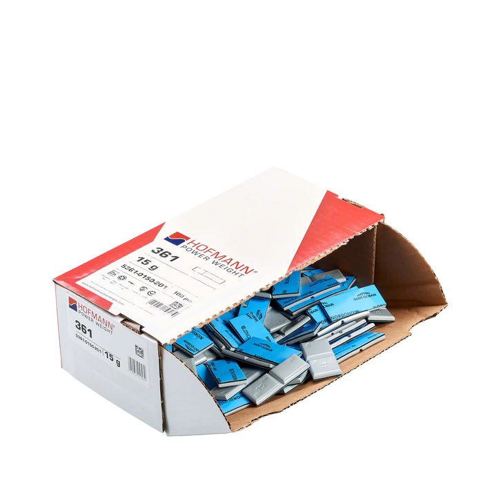 MT-RSR Adhesive Wheel Weight - HPW Type 361 - 15g - Box of 100 WW-WG-361-15