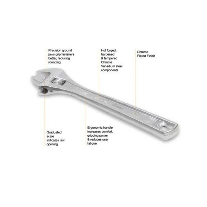 Groz Adjustable Wrench - 6", 8", 10", or 12" Long 31753