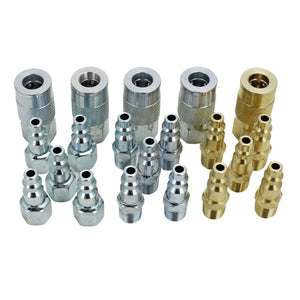 Milton EX0320MKIT EXELAIR® Air Coupler and Plug Accessory Kit - 1/4" M-STYLE® Steel/Brass Couplers and 1/4" M-STYLE® Steel/Brass Plugs - (20-Piece)