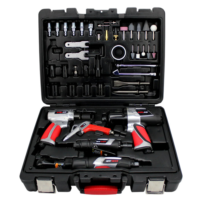 Milton EX4405KIT EXELAIR® 44-Pc. Pro Air Tool Accessory Kit, Impact Wrench, Air Ratchet, Die Grinder, Blow Gun, Air Hammer, Dual Air Chuck, Tire Gauge w/ Accessories