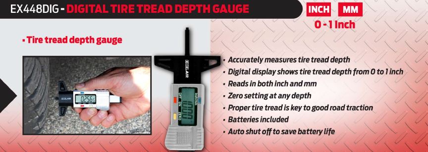 Milton EX448DIG EXELAIR® Digital Tire Tread Depth Gauge (0 to 1" Range)