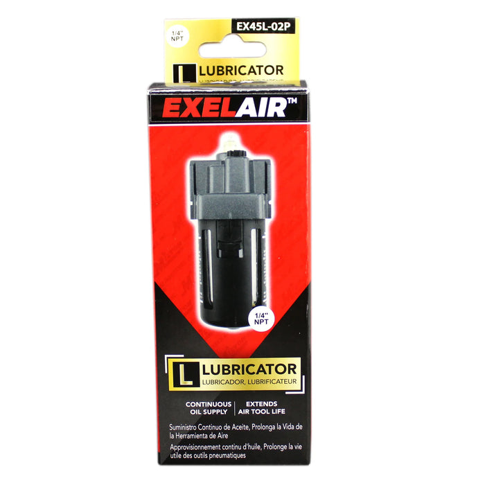 Milton EX45L-02P EXELAIR® FRL Air Lubricator, 1/4" NPT, Polycarbonate Bowl