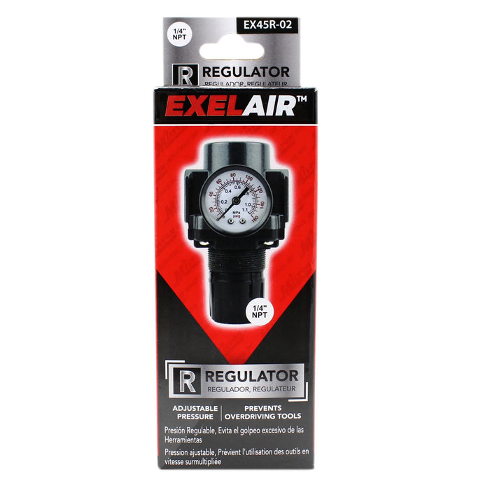 Milton EX45R-02 EXELAIR® FRL Air Regulator, 1/4" NPT