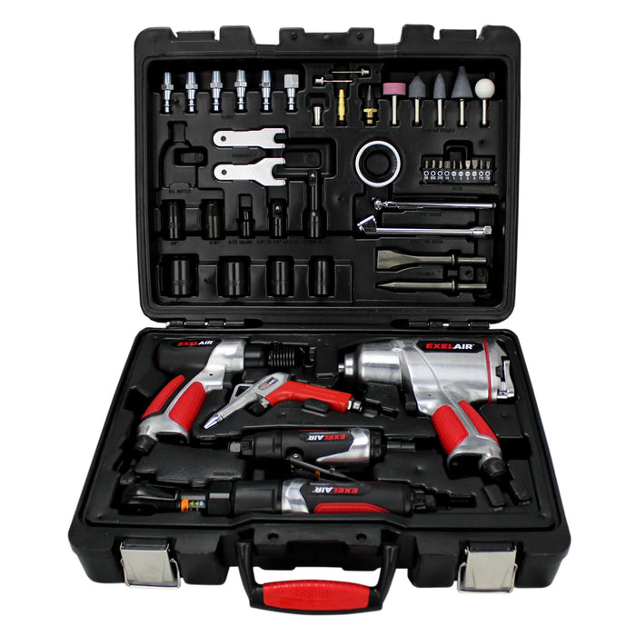 Milton  EX5005KIT EXELAIR® 50-Pc. Pro Air Tool Accessory Kit, Impact Wrench, Air Ratchet, Die Grinder, Blow Gun, Air Hammer, Dual Air Chuck, Tire Gauge w/ Accessories