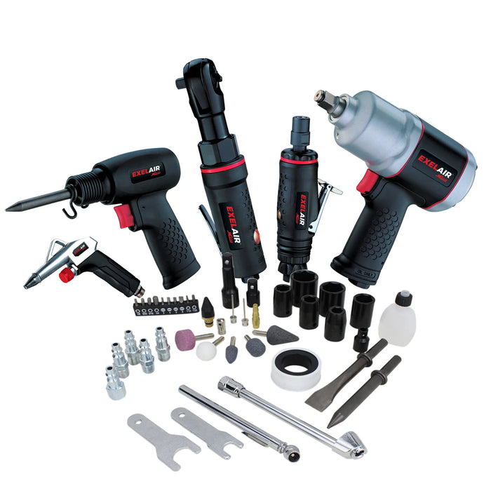 Milton EX5005CKIT EXELAIR® 50-Pc. COMPOSITE Professional High Torque Automotive Air Tools & Accessory Kit