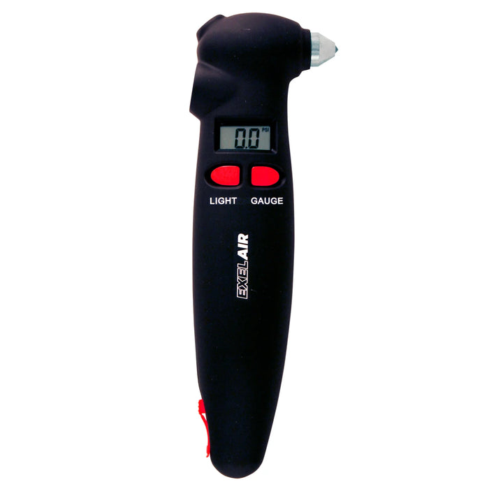 Milton EX999004 EXELAIR® 4-in-1 Digital Tire Pressure Gauge 100 PSI, Multi-purpose Emergency Tool