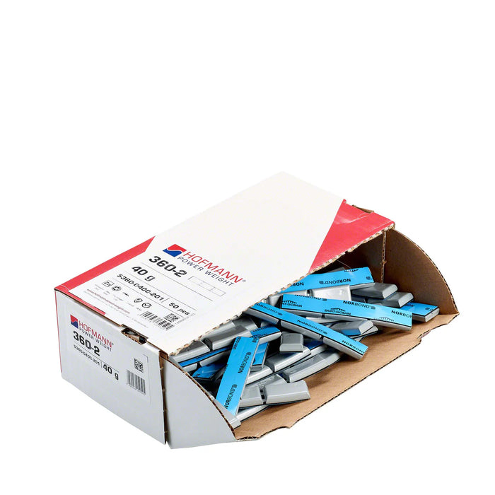 MT-RSR Adhesive Wheel Weight - HPW Type 360 - 40g - Box of 50 WW-WG-360-40