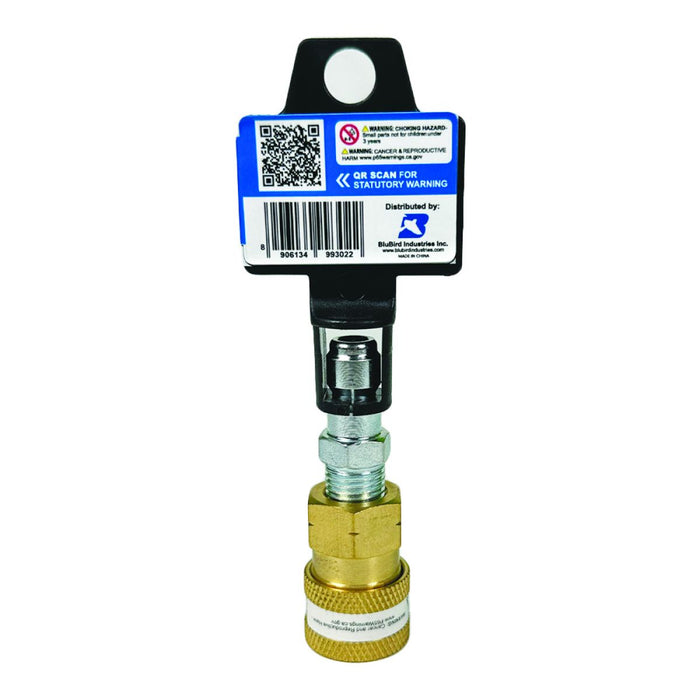 BluBird Blu Shield 1/4" Quick Disconnect Plug x 1/4" Male Pipe Thread Pressure Washer Adapter PWA010