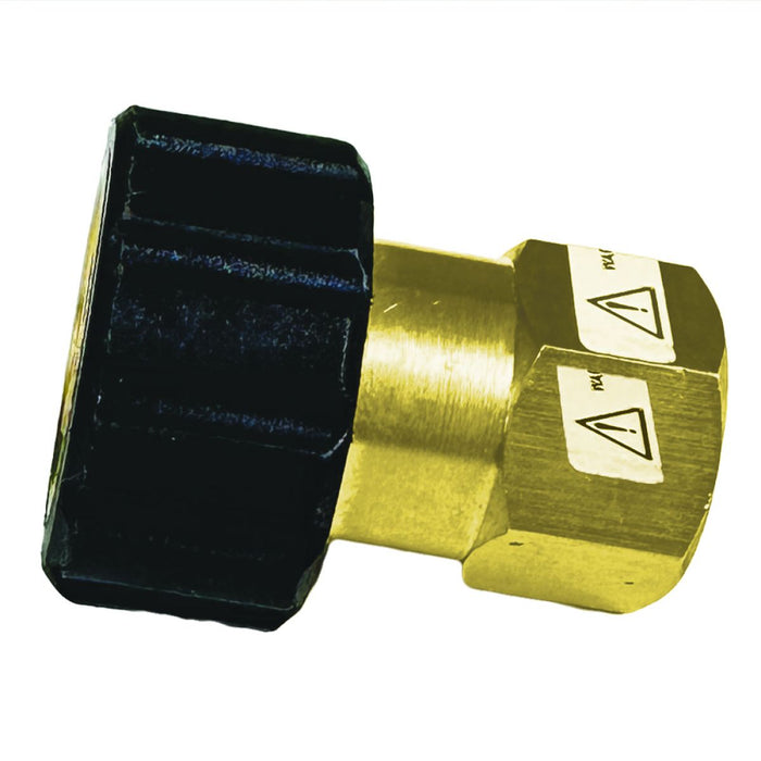 BluBird Blu Shield 1/4" Female Pipe Thread x Female Metric Pressure Washer Adapter PWA008