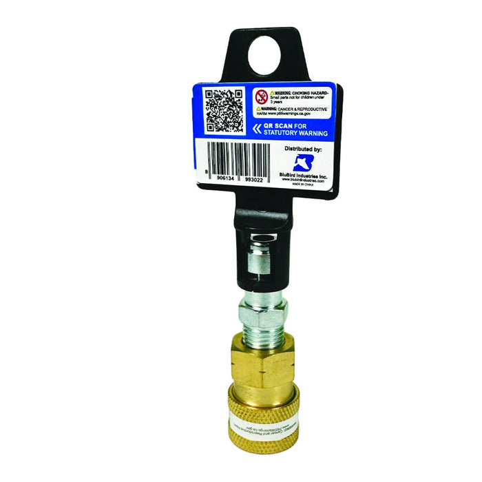 BluBird Blu Shield 1/4" Quick Disconnect Plug x 1/4" Male Pipe Thread Pressure Washer Adapter PWA010