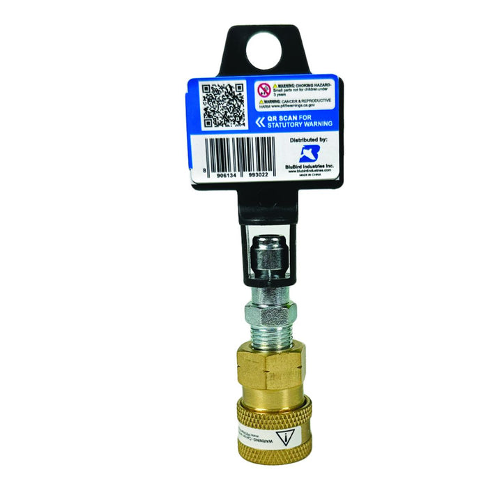 BluBird Blu Shield 1/4" Quick Disconnect Plug x 1/4" Male Pipe Thread Pressure Washer Adapter PWA010