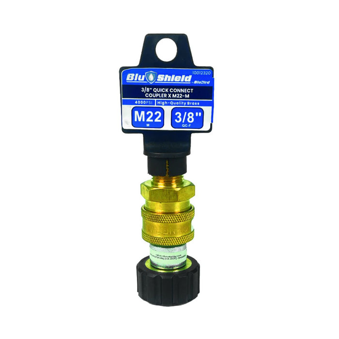 BluBird Blu Shield Female Metric x 3/8" Quick Disconnect Plug/Socket Pressure Washer Adapter Set PWA017