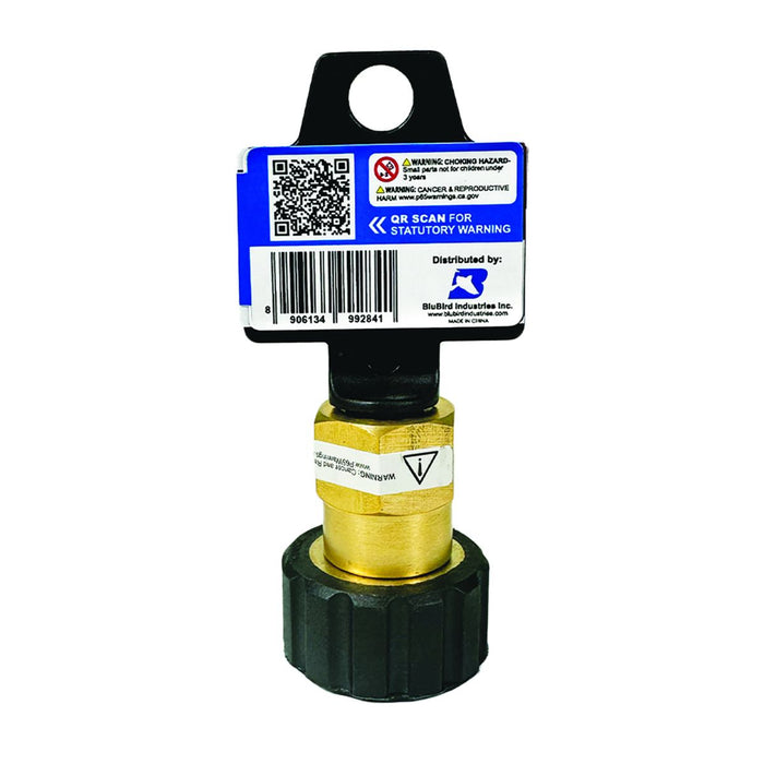 BluBird Blu Shield 1/4" Female Pipe Thread x Female Metric Pressure Washer Adapter PWA008