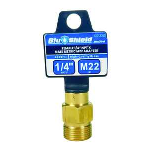 BluBird Blu Shield Male Metric x 1/4" Female Pipe Thread Pressure Washer Adapter PWA009