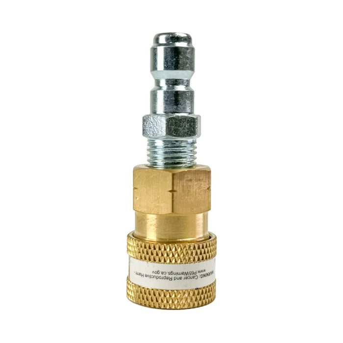 BluBird Blu Shield 1/4" Quick Disconnect Plug x 1/4" Male Pipe Thread Pressure Washer Adapter PWA010