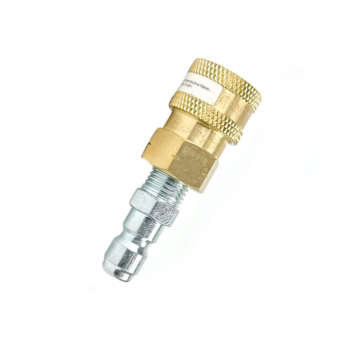 BluBird Blu Shield 1/4" Quick Disconnect Plug x 1/4" Male Pipe Thread Pressure Washer Adapter PWA010