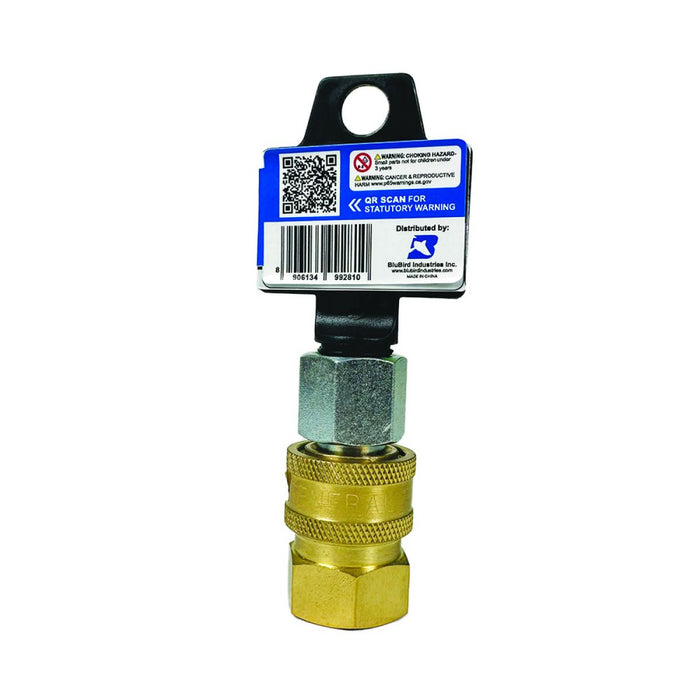 BluBird Blu Shield 3/8" Quick Disconnect Plug x 3/8" Male Pipe Thread Pressure Washer Adapter PWA005
