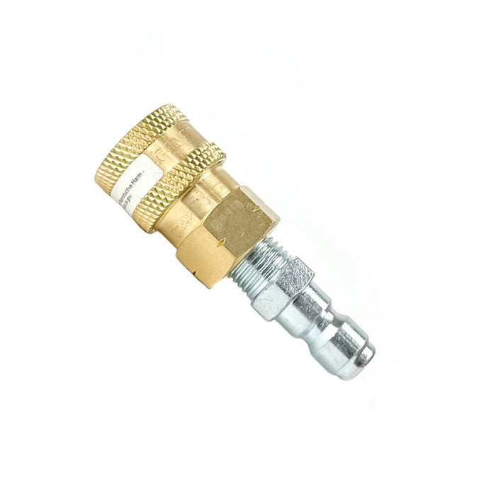 BluBird Blu Shield 1/4" Quick Disconnect Plug x 1/4" Male Pipe Thread Pressure Washer Adapter PWA010