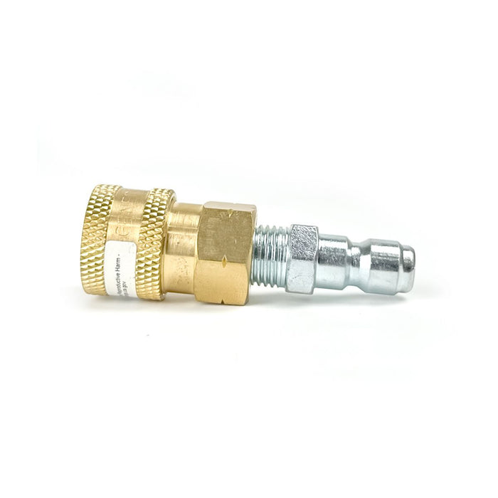 BluBird Blu Shield 1/4" Quick Disconnect Plug x 1/4" Male Pipe Thread Pressure Washer Adapter PWA010