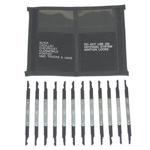 LTI LT-280 GM Rocker Lock Pick Set | 14-Piece Complete Set | 24 Combinations | 1,000+ GM Sidebar Lock Configurations | Steering Column, Trunk & Door Locks | Case Included