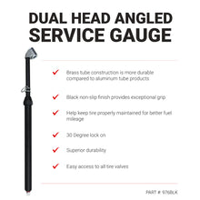 Load image into Gallery viewer, Milton 976BLK Dual Head Angled Chuck Service Gauge, Matte Black Poly Finish -13&quot; 1-160 PSI