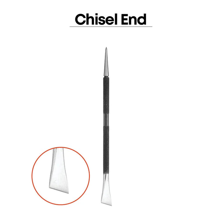 Groz Double Ended Scriber, 6 3/4 inch Steel Body Needle and Chisel Ends 3217