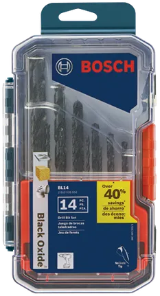 Bosch 14PC BLACK OXIDE DRILL BIT SET BL14