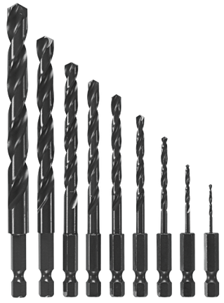 Bosch 9PC IMPACT BLACK OXIDE DRILL BIT SET BL9IM