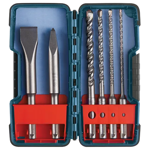 Bosch BULLDOG SDS-PLUS® SHANK CHISEL & CARBIDE MASONRY TRADE SET HCST006