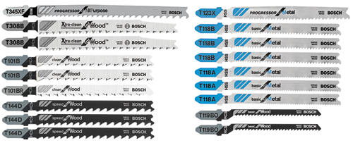 Bosch T-SHANK JIGSAW BLADE ASSORTMENT (18 PCS) WITH BRUTE CASE T18C
