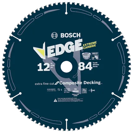 Bosch EDGE 12'' 84T COMPOSITE DECKING CIRCULAR SAW BLADE DCB1284CD