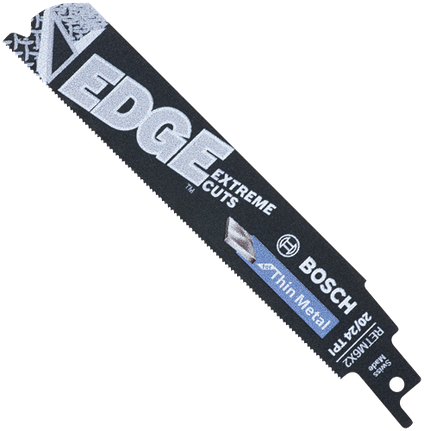 Bosch 6 IN. 20/24 TPI RECIPROCATING SAW BLADE FOR THIN METAL - 5 PC. RETM6X2