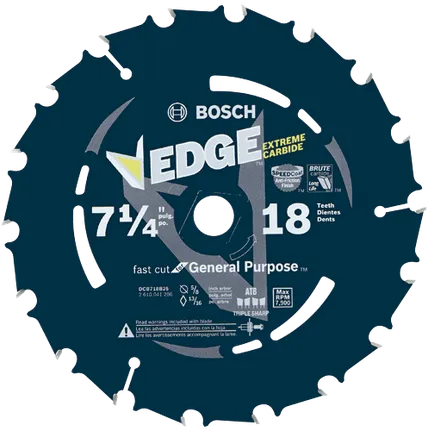 Bosch 7 1/4" X 18T FAST CUT CSB BULK 25 DCB718B25