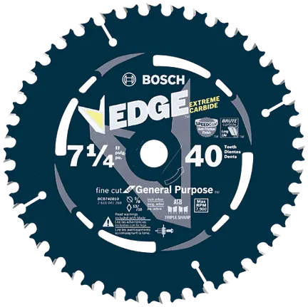 Bosch 7 1/4" X 40T FINISHING CSB BULK 10 DCB740B10