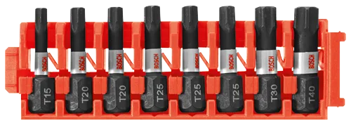 Bosch 1" - 1 T15, 2 T20, 3 T25, 1, T30, 1 T40 CCSTV108