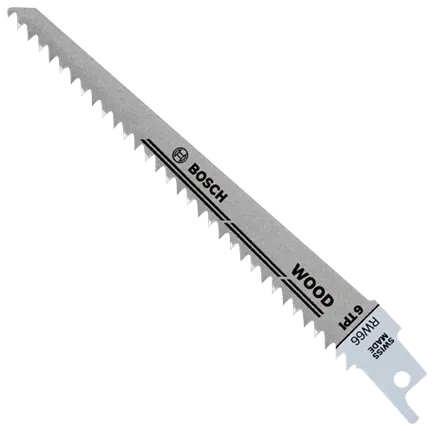Bosch RW66 6" 6 TPI RECIP BLADE 5PK PCH RW66